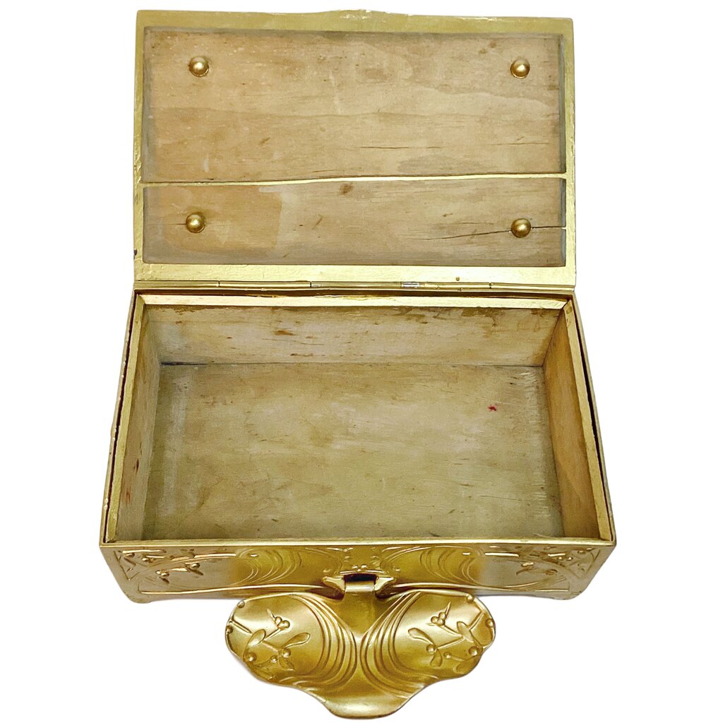 Art Nouveau Gold Plated Humidor
