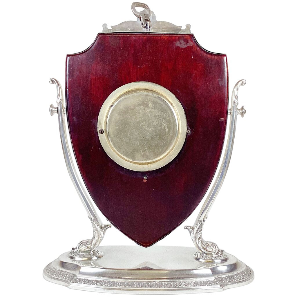 Waltham Mantel Clock Mounted in Sterling by Reed & Barton Co.