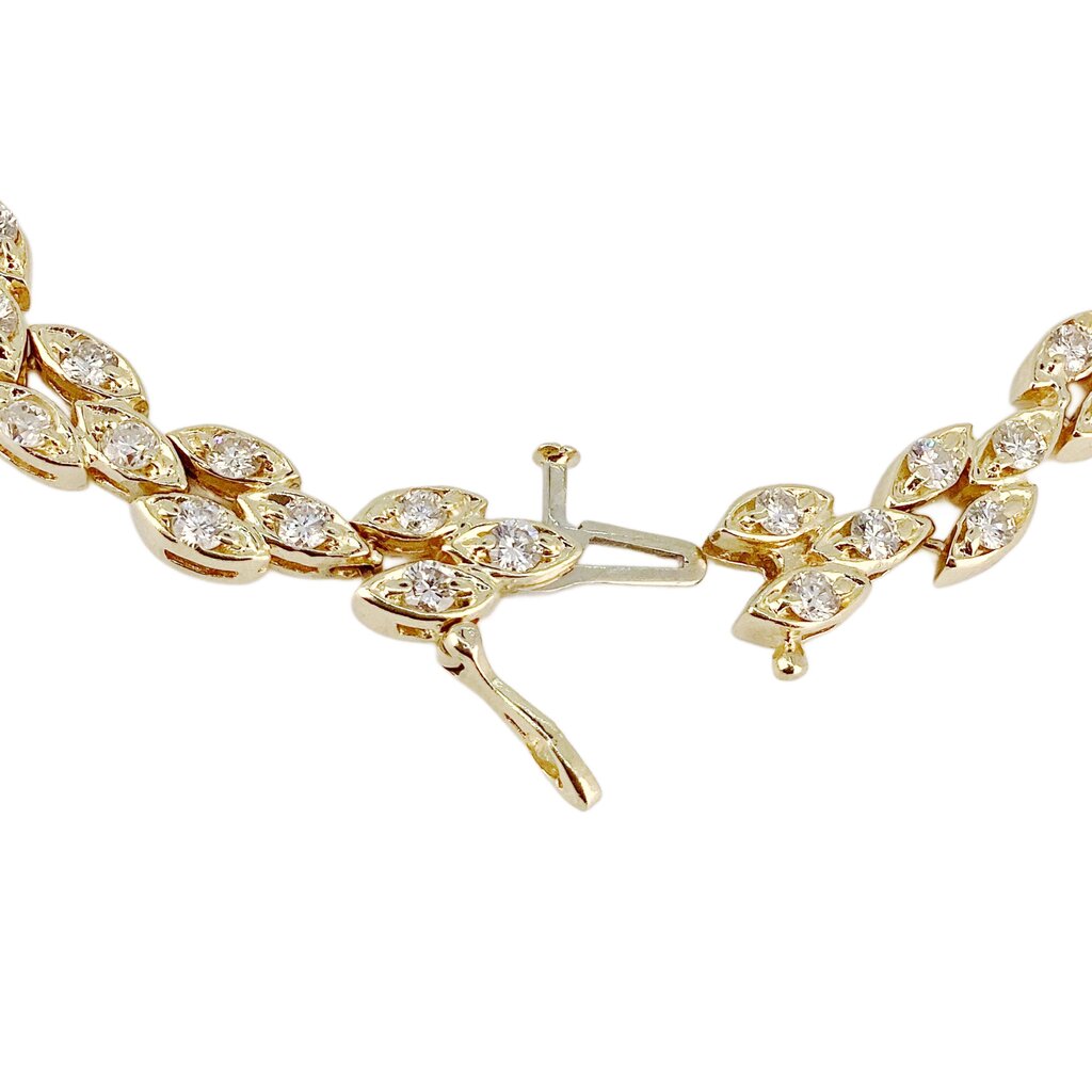 14Kt Gold & Diamond Bracelet (Tested)
