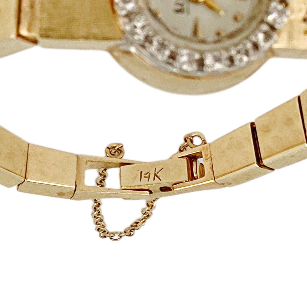 Vintage Elbee 14Kt Gold & Diamond Watch