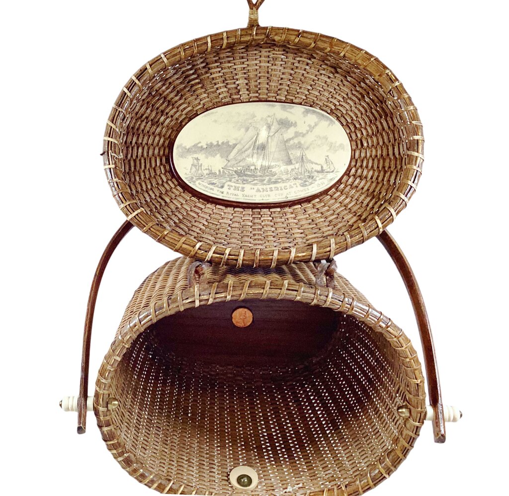 Nantucket Basket Purse Signed "Farnum"