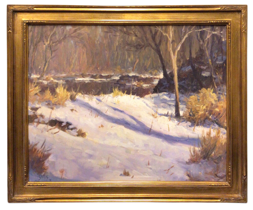 John Brandon Sills. Snowy Landscape. Oil on Canvas.