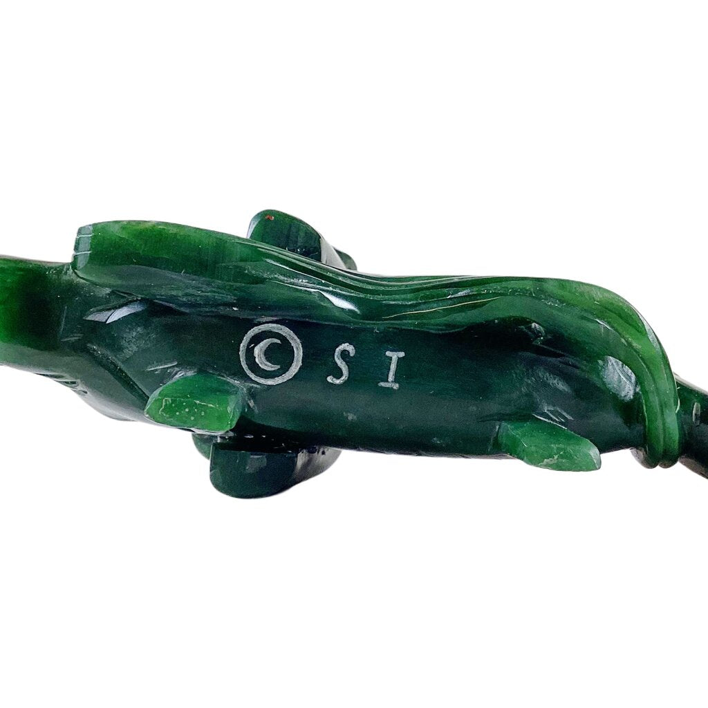 Jade Carving of a Man on Fishback