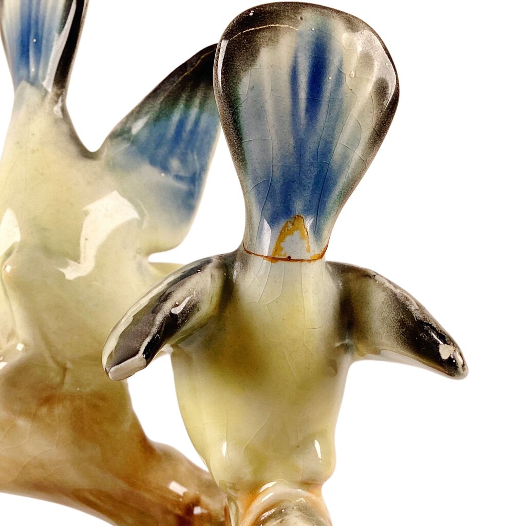 Twin Birds on a Branch Figurine