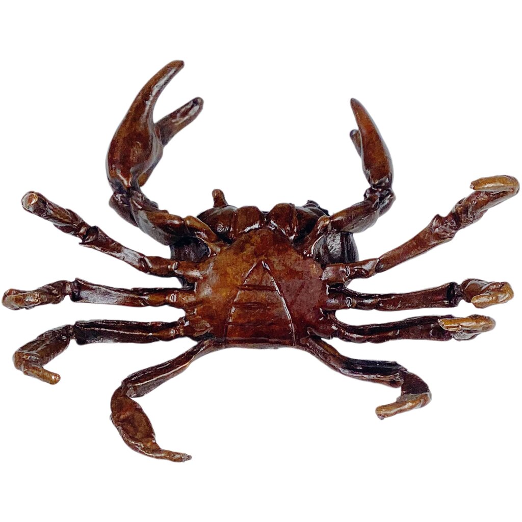 Yellow Copper Crab Statuette