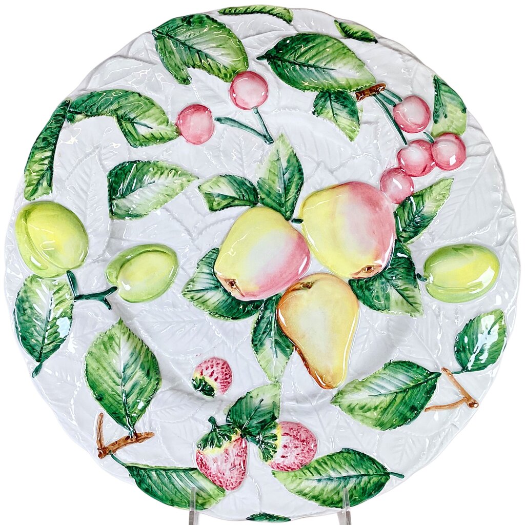 Large Italian Majolica Fruit Platter