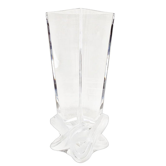 Lalique "Lucus" Molded Clear & Frosted Crystal Vase