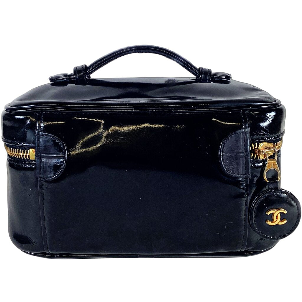 Chanel Black Boxy Cosmetic Bag (Orig $2275) - Opportunity Shop DC
