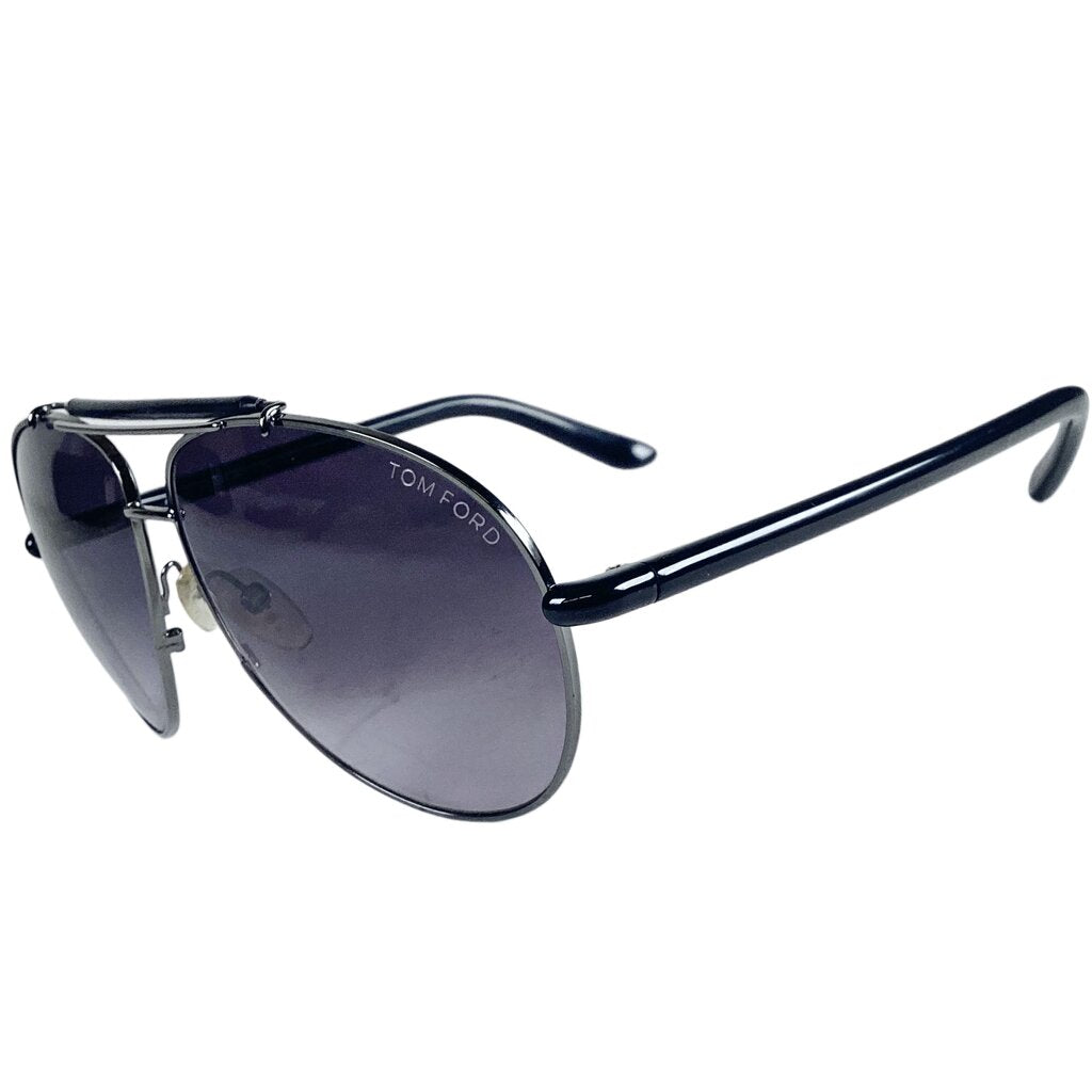 Tom Ford Gray/Black Aviator Sunglasses (Orig $375)