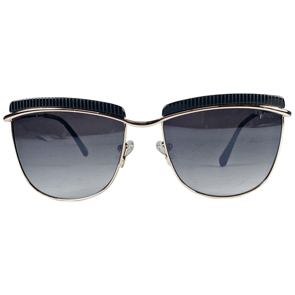 Balmain Black & Gold Tone Sunglasses (Orig $500)
