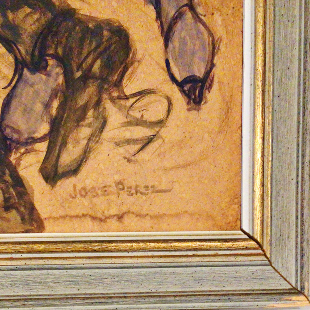 Jose Perez. "The Dance Party." Oil on Board.