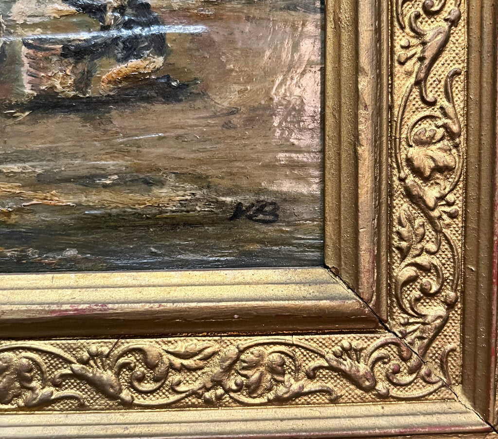 Costal Scene. Oil on Wood Board.