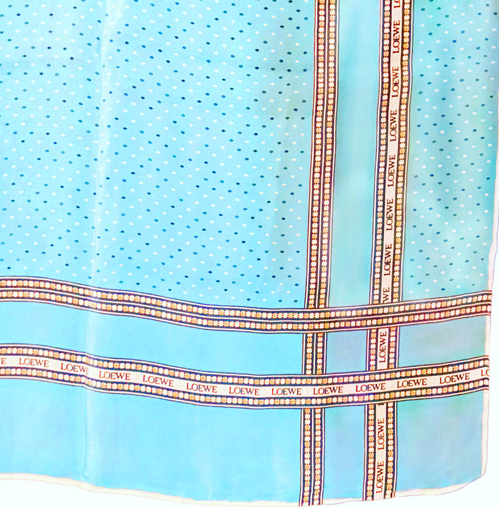 Loewe Blue Silk Scarf (Orig. $495)