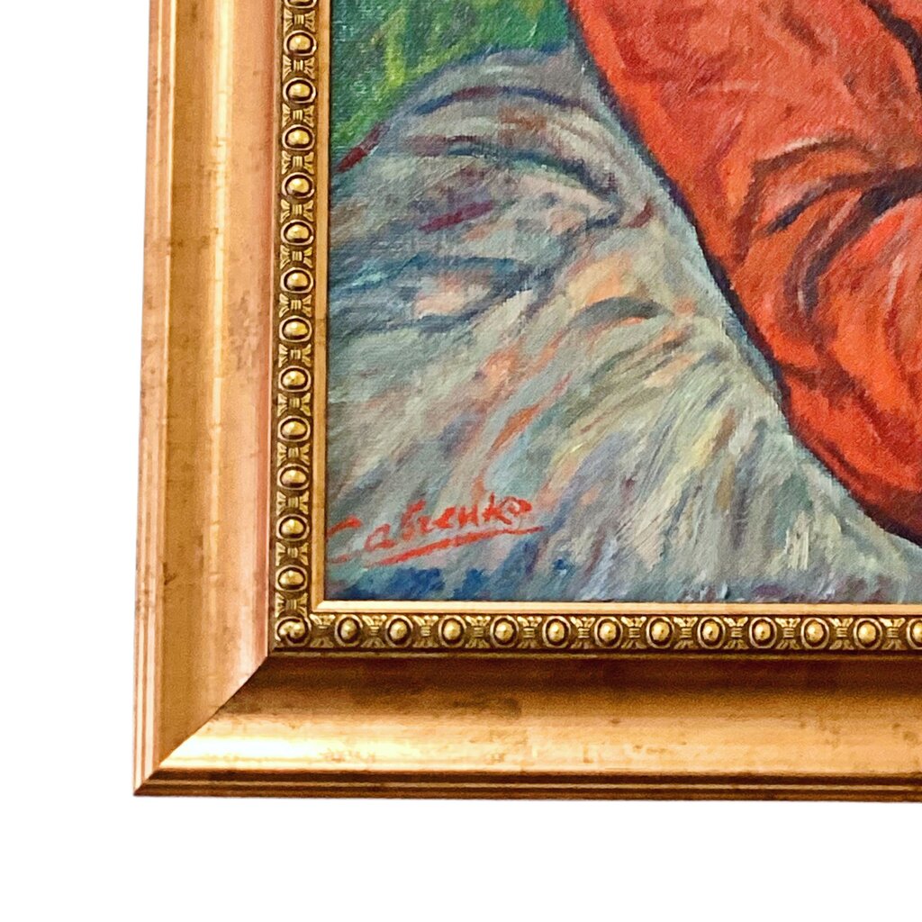 Victor Savchenko. Ladies with Bird. Oil on Canvas