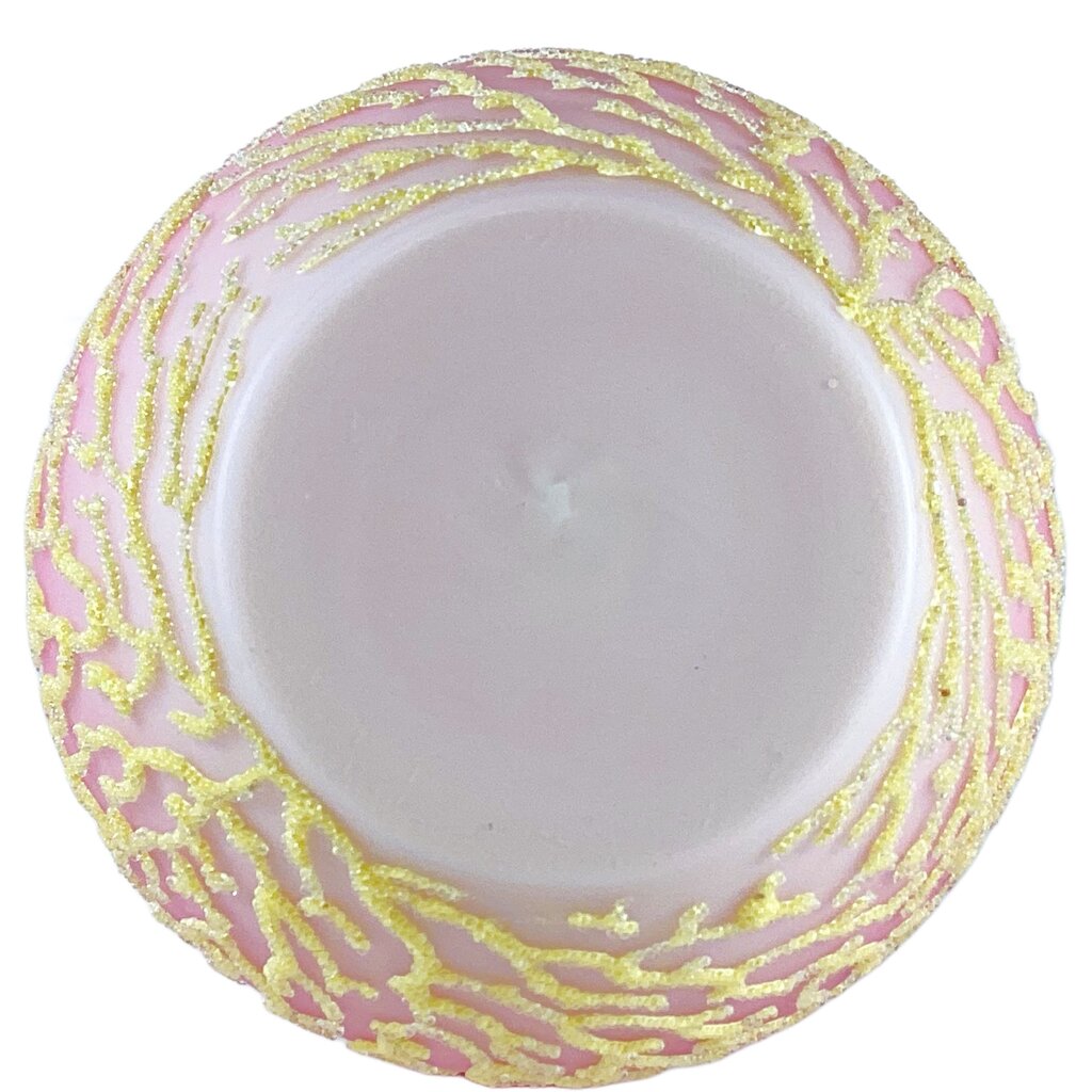 Coralene Satin Glass Milk White Vase