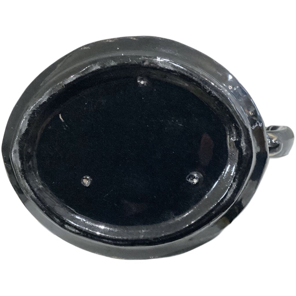 Victorian Black Jackfield Jug. British, 19thc.