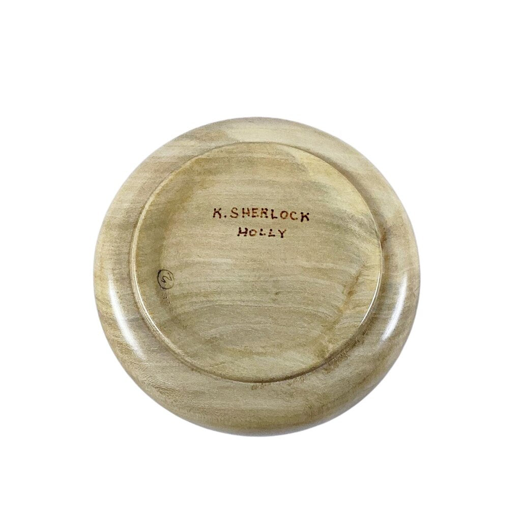 Holly Hand-Turned Round Box