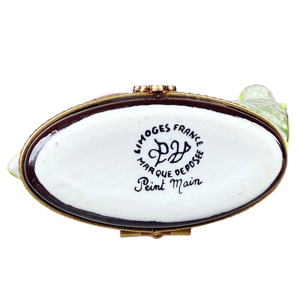 Limoges Frog Adventurer Hand Painted Box