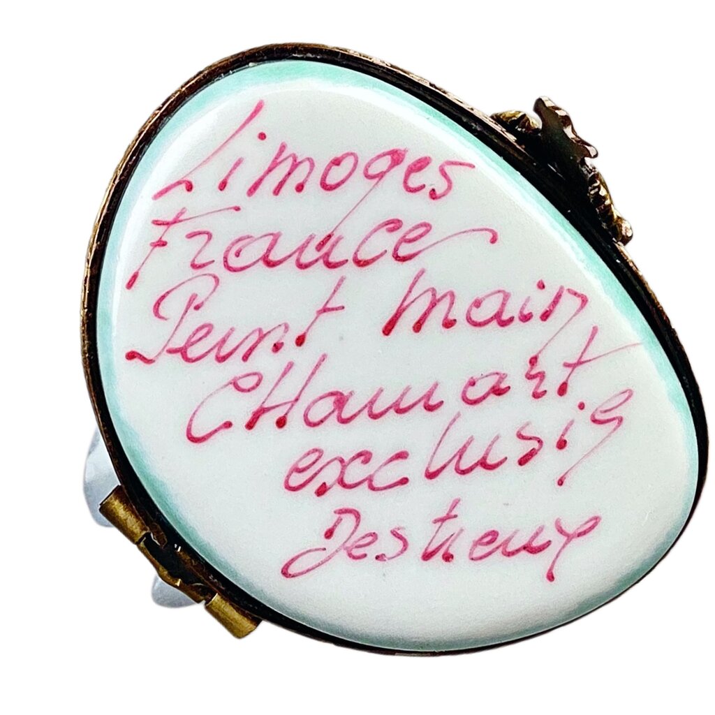 Limoges Dapper Frog Hand Painted Box