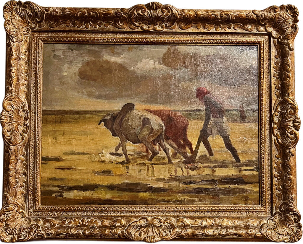 Plowing the Field. Oil on Canvas.