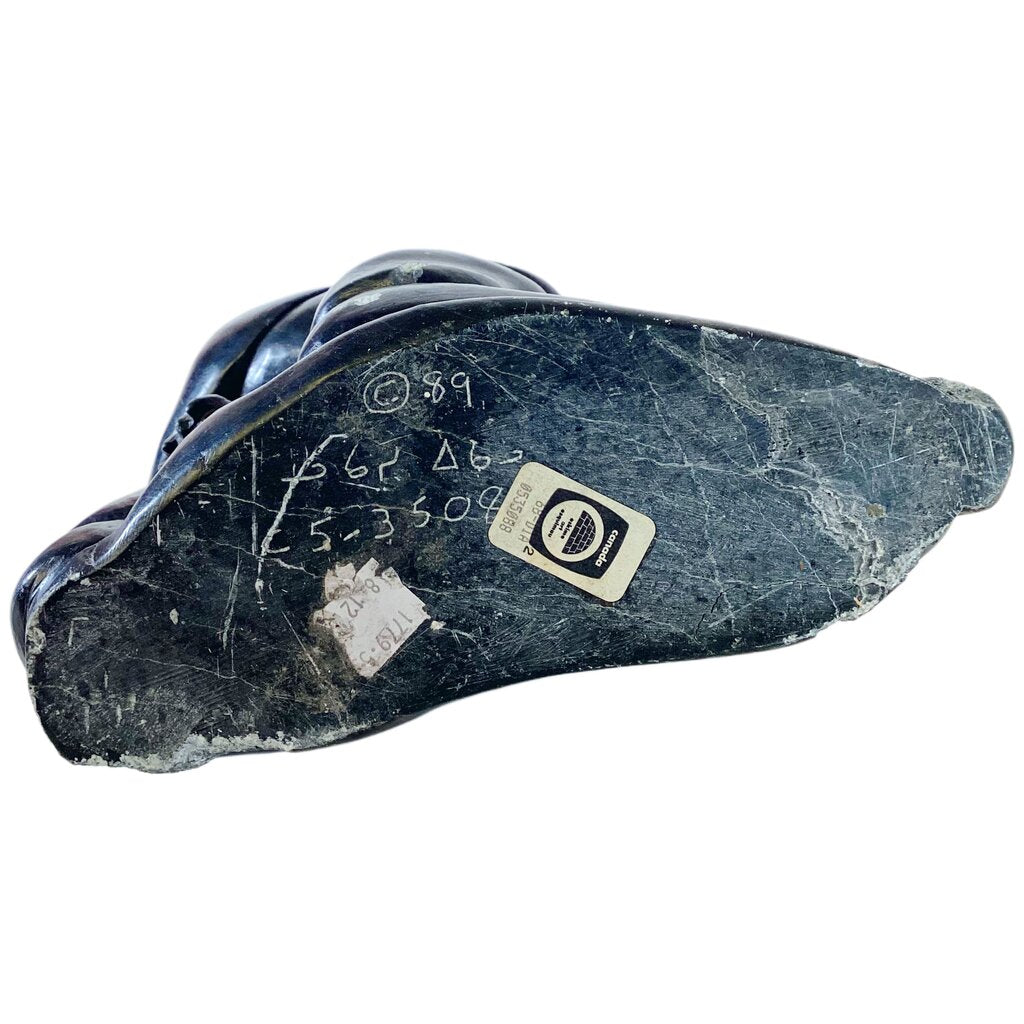 Canadian Signed First Nations Soapstone Carving of Hunter with Seal - Opportunity Shop DC