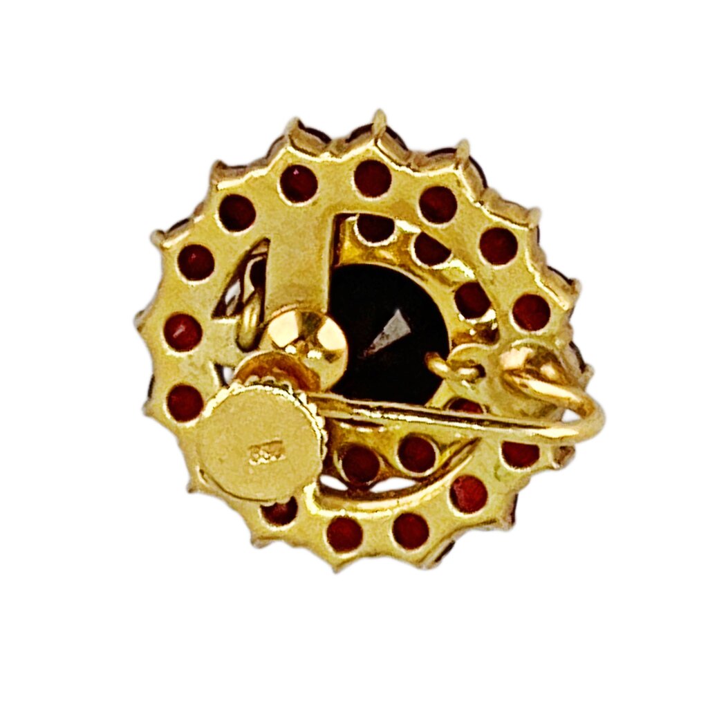 Victorian Bohemian Garnet Cluster Earrings - Opportunity Shop DC