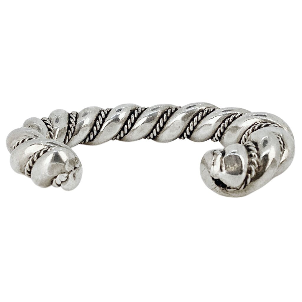 Sterling Silver Twisted Rope Cuff Exceptional Weight - Opportunity Shop DC