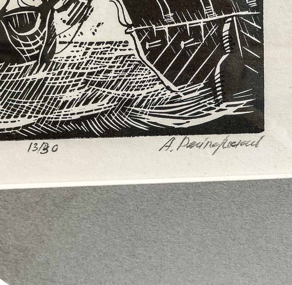 PAIR. Nikolay V. Serdyukov. Russian.Ltd. Edition.Woodblock.