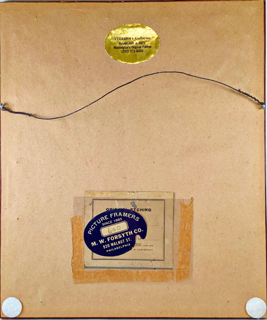 Signed. John McGrath (1885-1942). Baltimore. Etching.