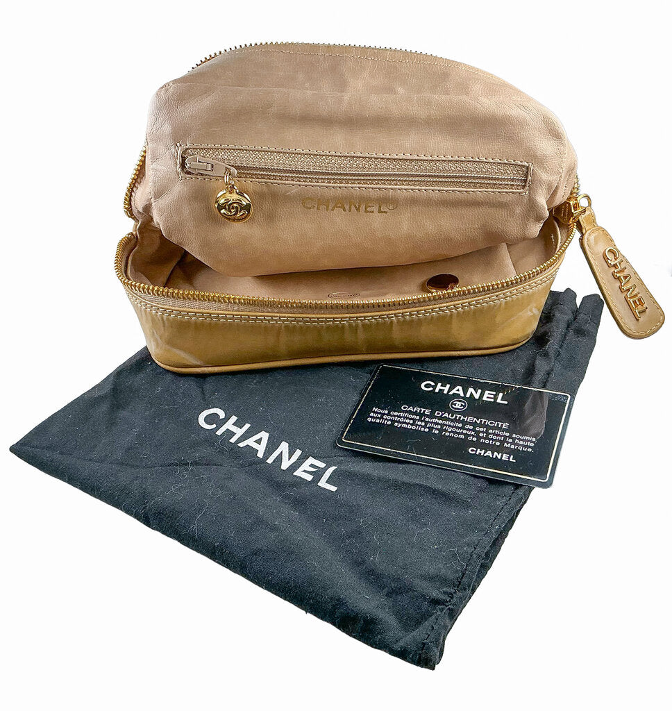 Chanel Beige Coated Canvas Clutch Orig.$1275 - Opportunity Shop DC