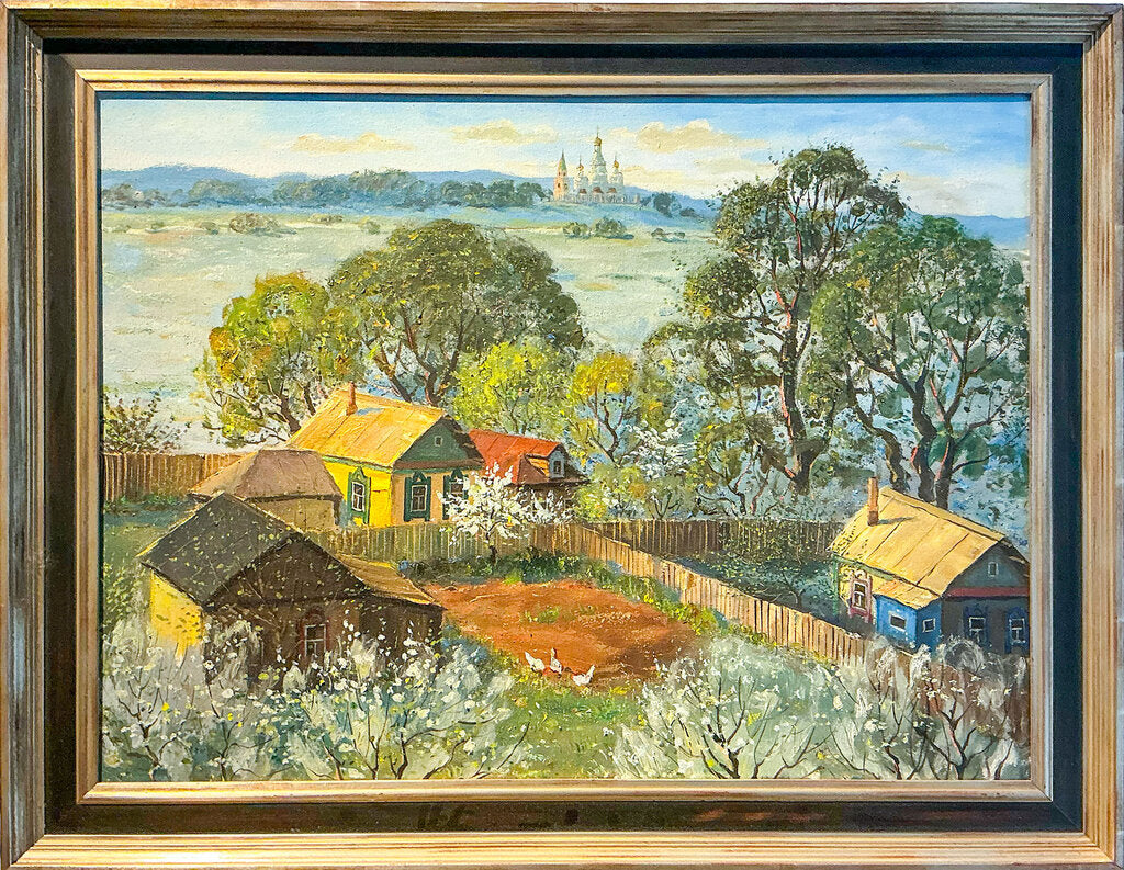 Victor Korysgev. View of Lytkarino. Oil on Canvas.