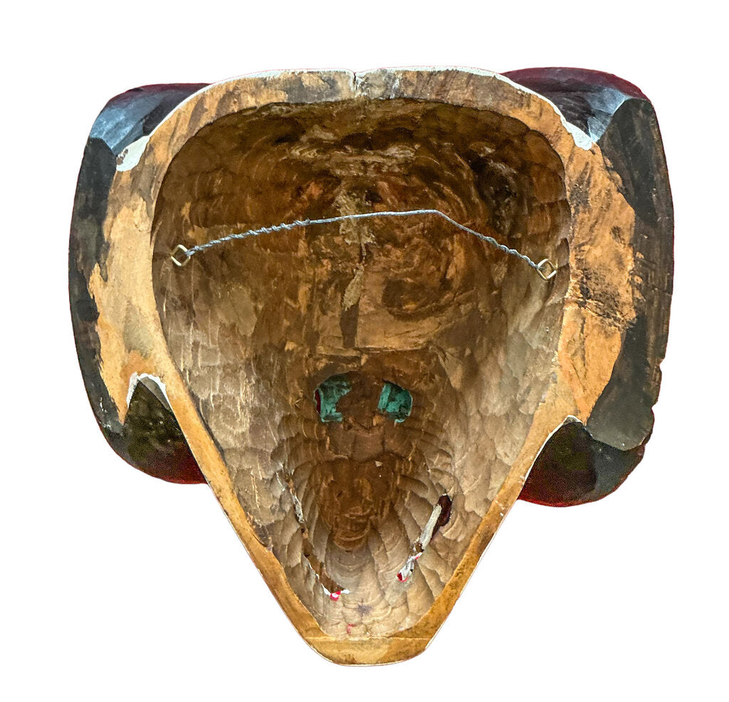 Vintage Folk Art Ram Mask. Central American.