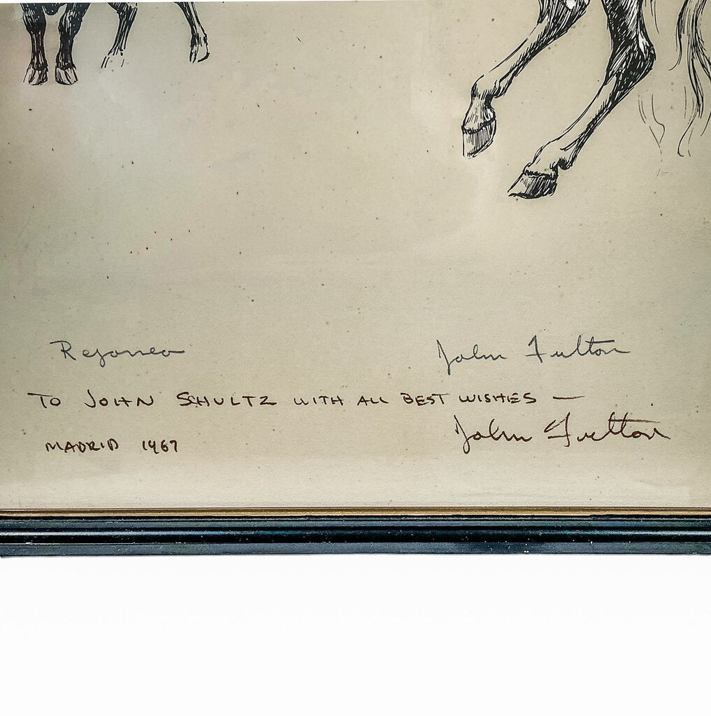 John Fulton. American Bullfighter. Signed Lithograph.