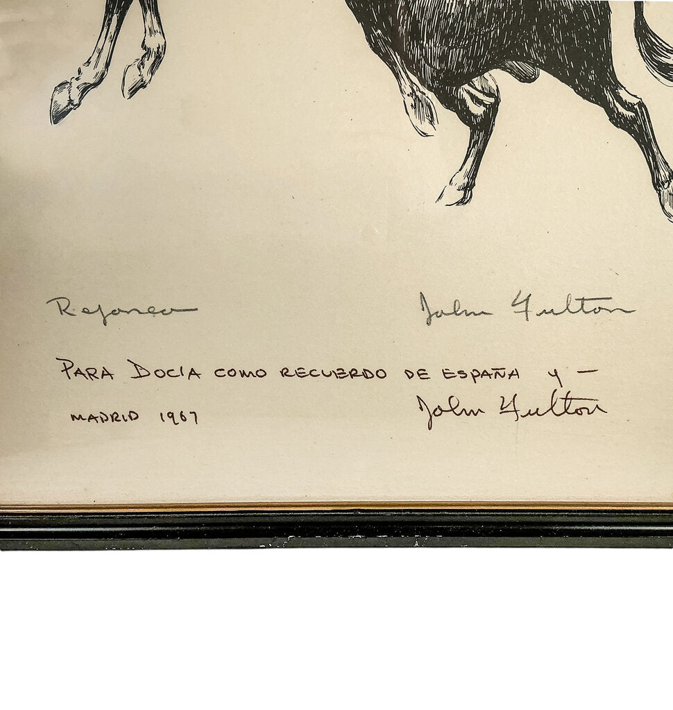 John Fulton. American Bullfighter. Signed Lithograph.