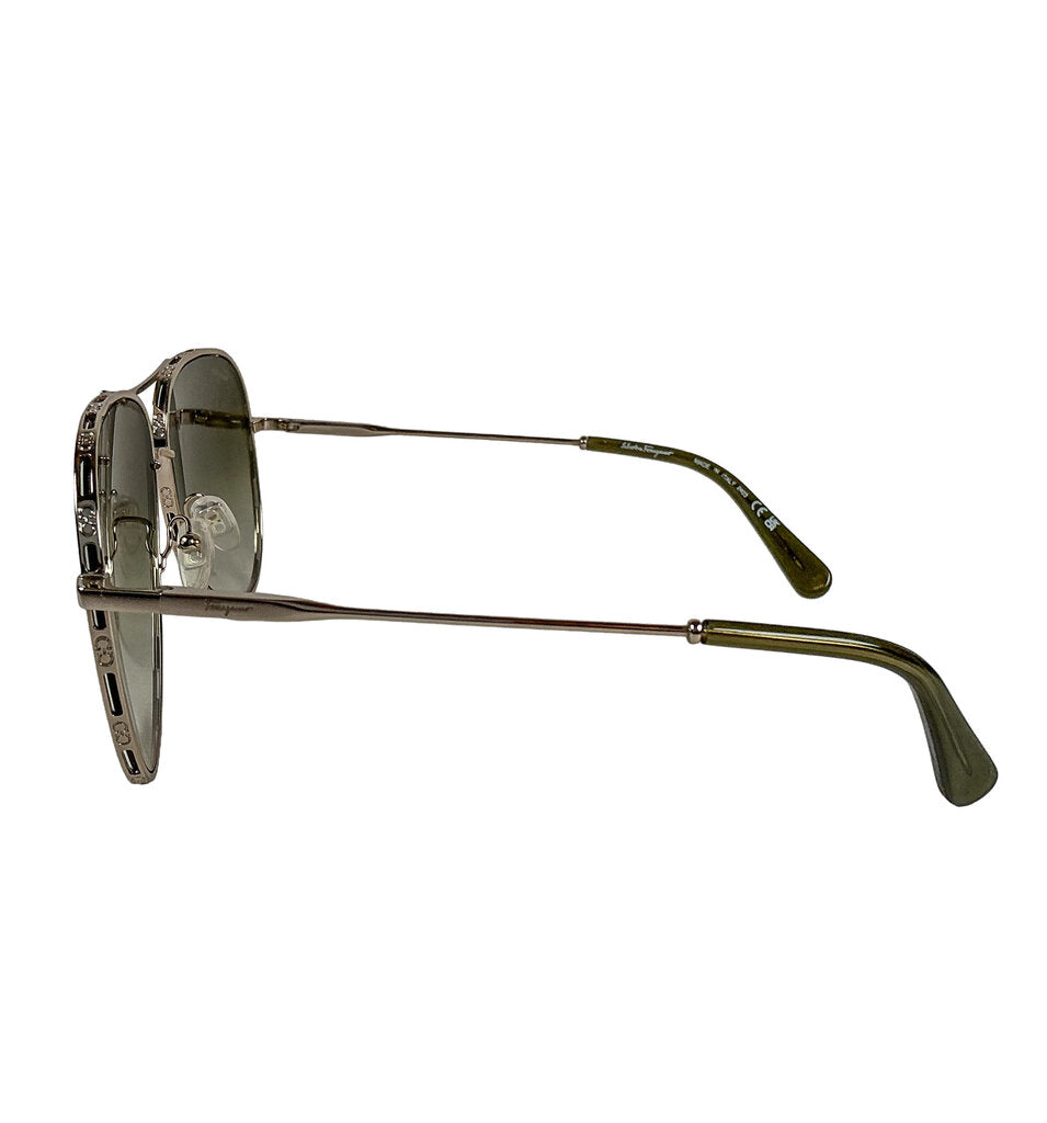 Salvatorre Ferragamo Aviator Sunglasses (orig. $475)