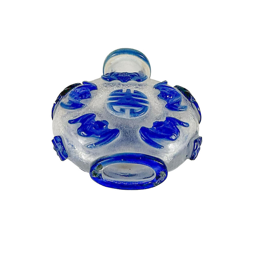 Blue Peking Glass Snuff Bottle