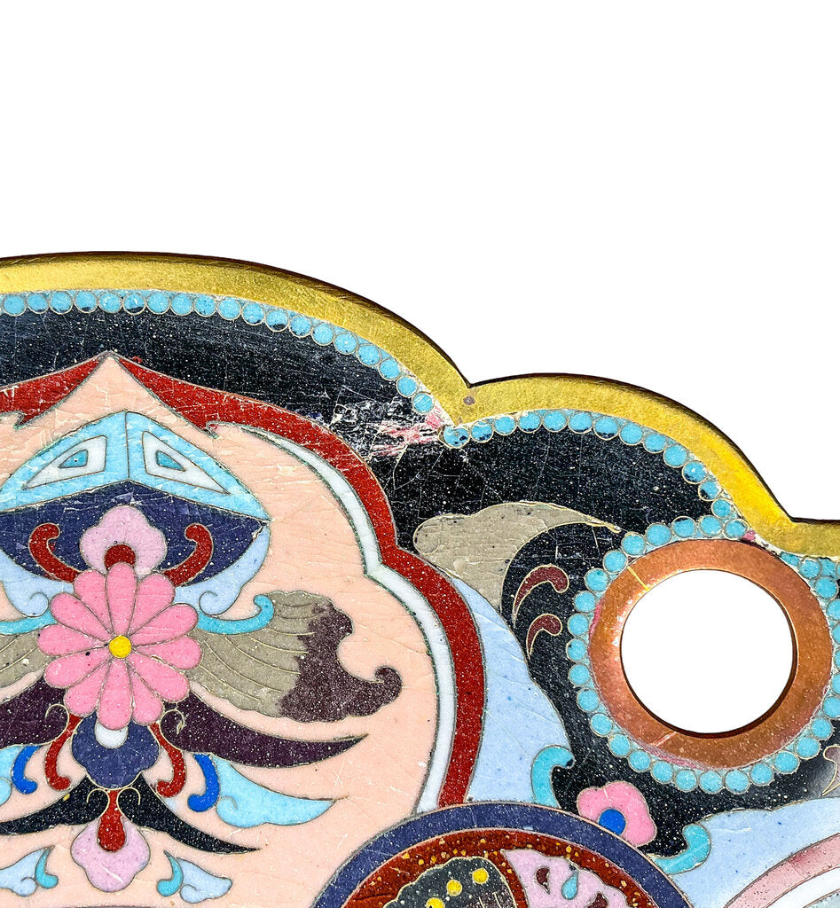Late 19th c Chinese Cloisonne Plate