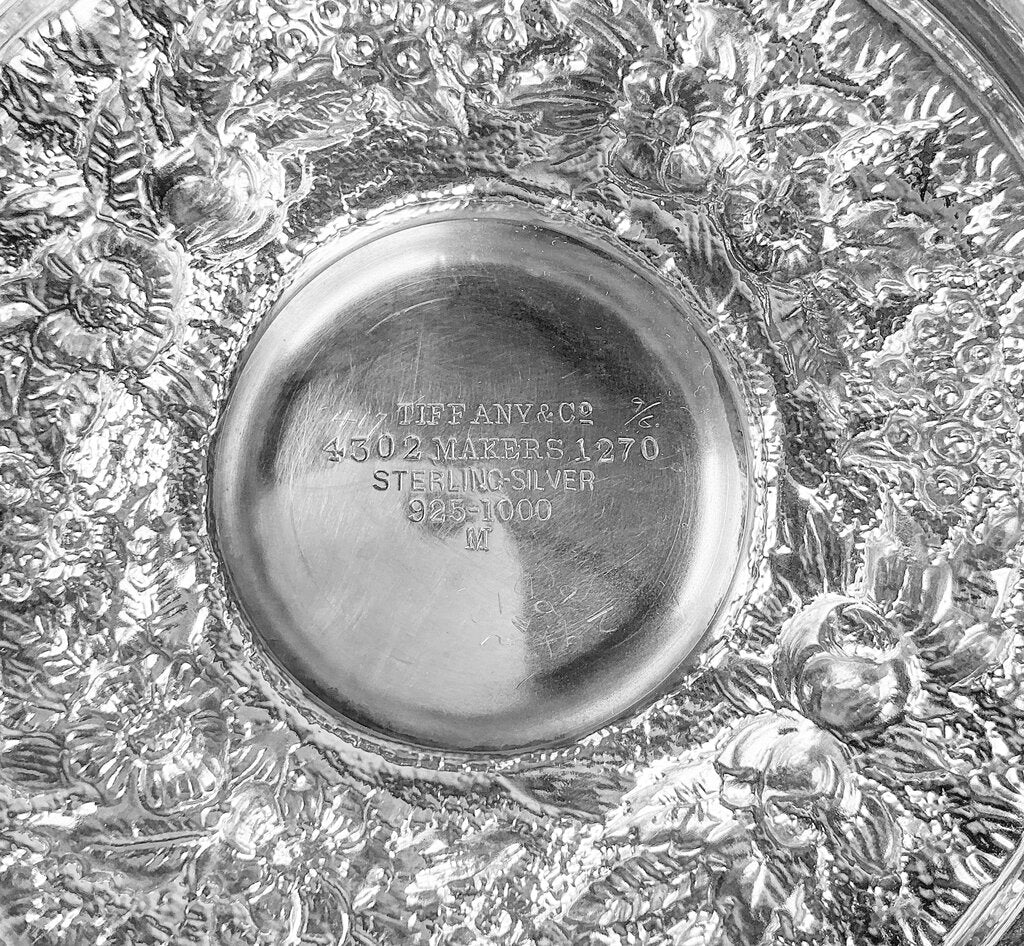 Sterling Edward C. Moore for Tiffany Repousee Footed Tazza