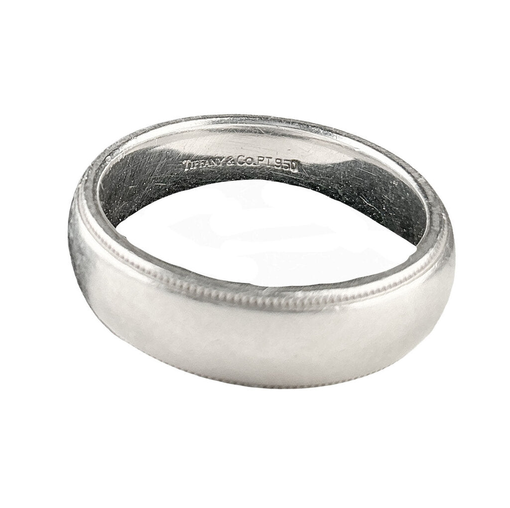 Tiffany & Co. Platinum Milgrain Wedding Band. Gents. 6.7mm. 14g