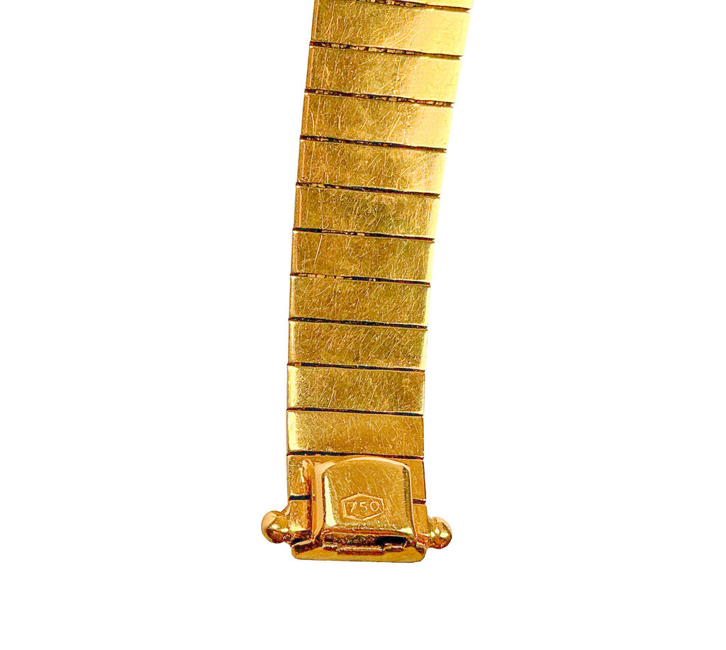 18 YG Flat-Band Bracelet. 750. Box Clasp. 50g