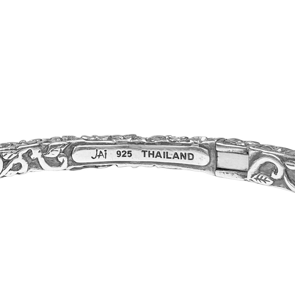 JAI by John Hardy "Forget Me Not" Hinged Sterling Cuff