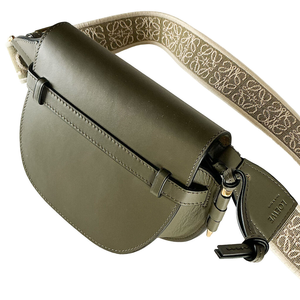 Loewe Mini Gate Dual Bag in Autumn Green