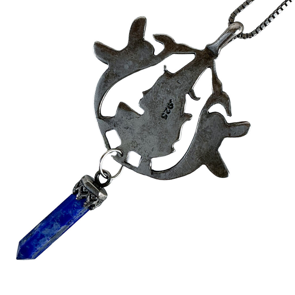 Egyptian Lapis & Silver Necklace