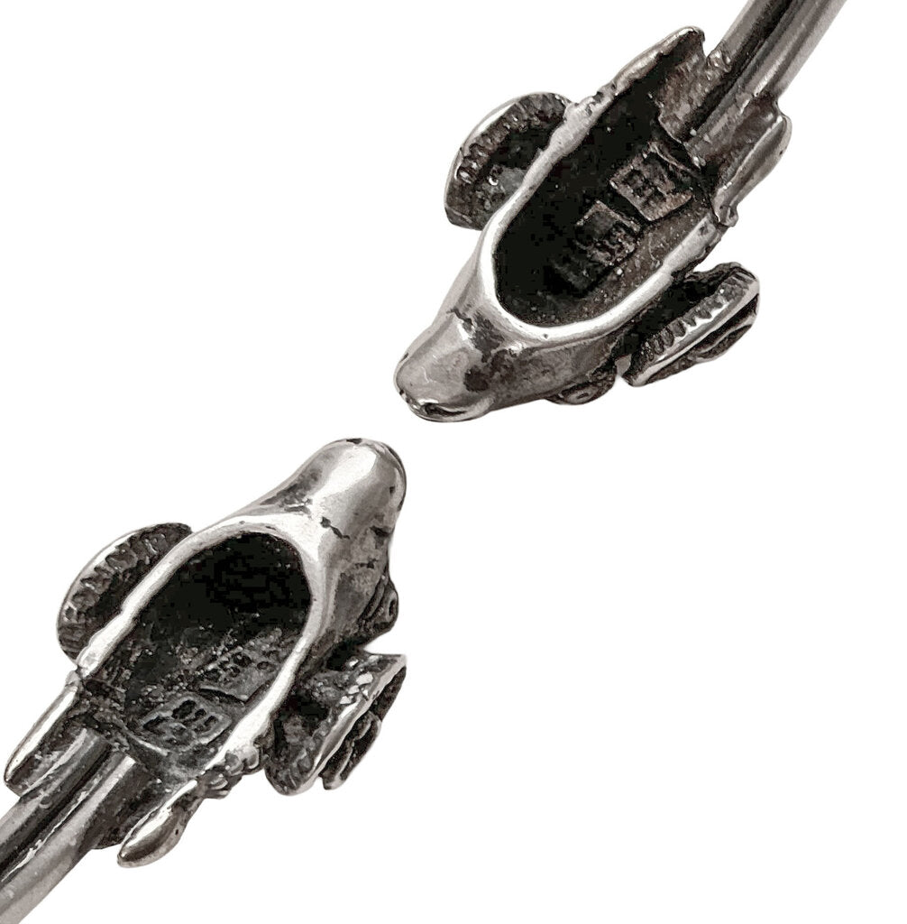 Sterling Egyptian Ram's Head Ring & Torque Bracelet