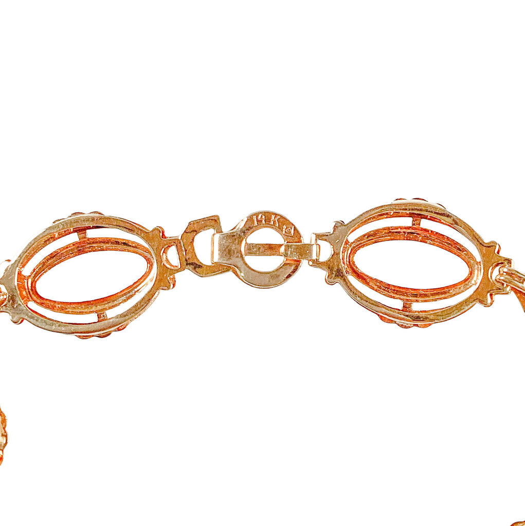14K YG Bracelet set w Singular Amethyst