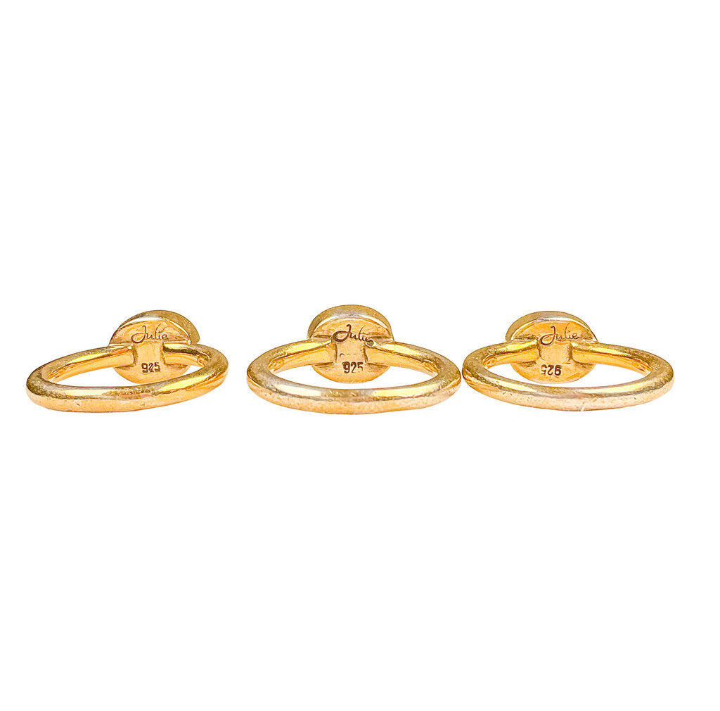 Julie Vos Stack of 3 Gold Vermeil Ring Set