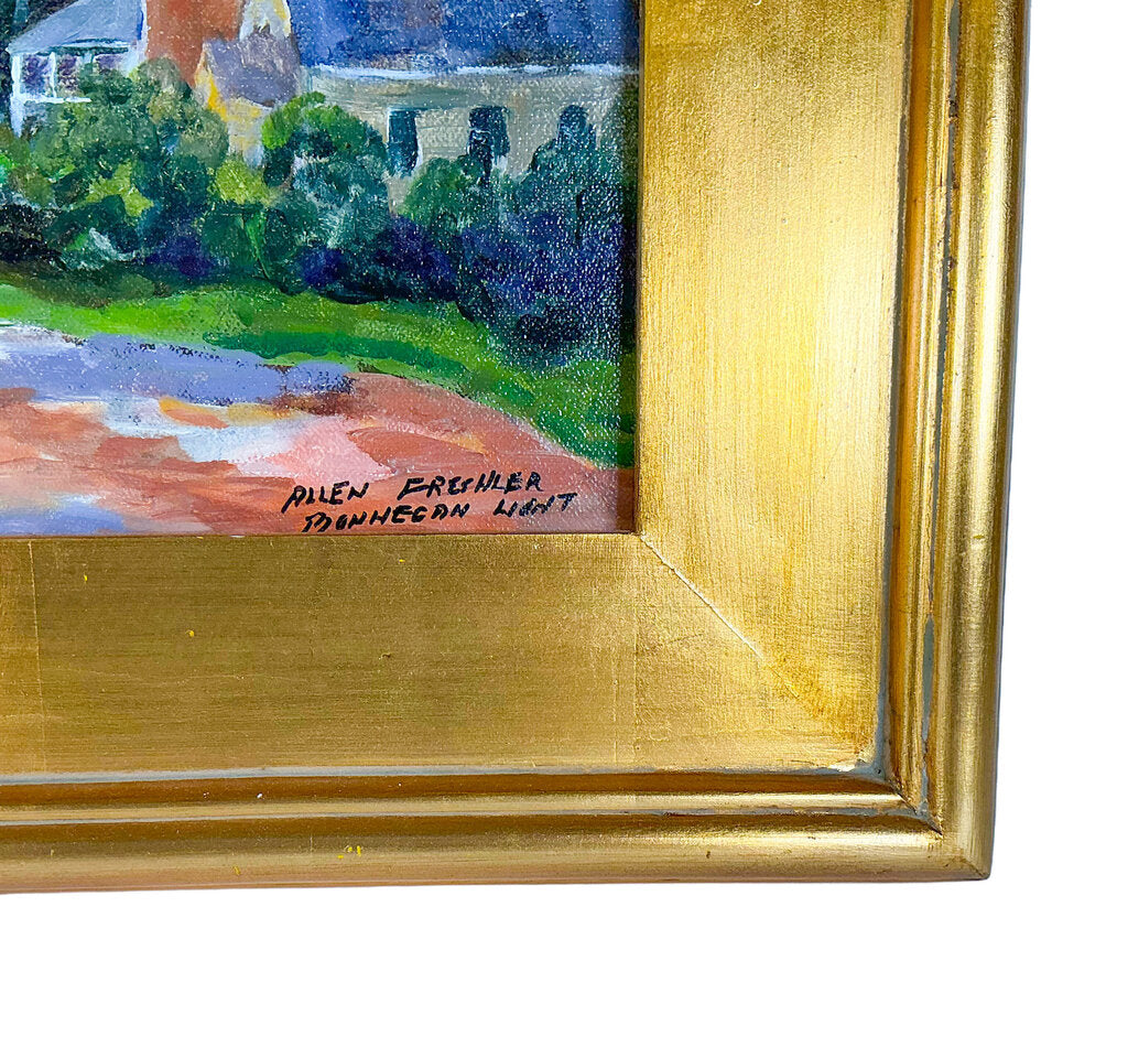 Allen Freshler. "Monhegan Light". Oil on Board.
