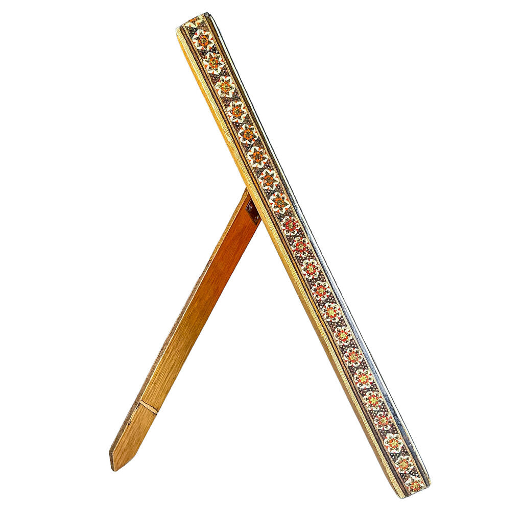Persian Watercolor on Bone in Micro-mosaic Frame