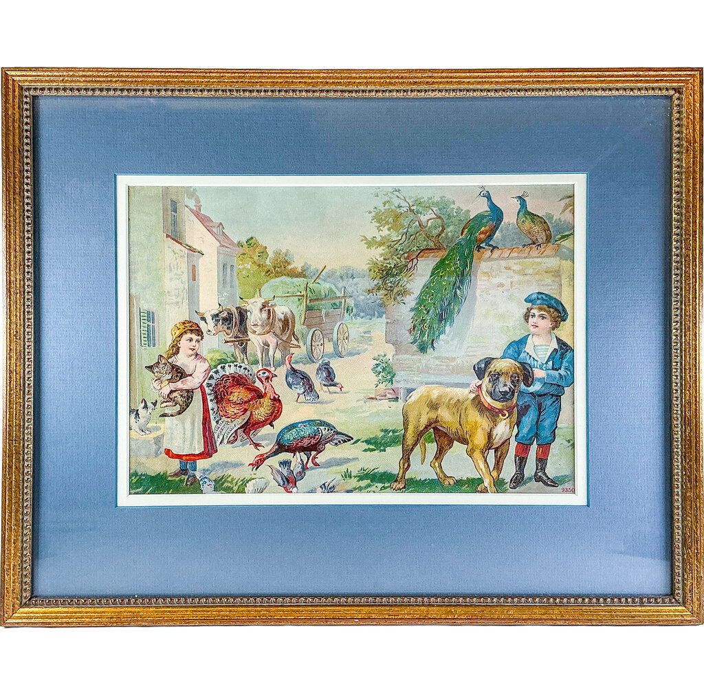 Antique Framed Chromolithograph.