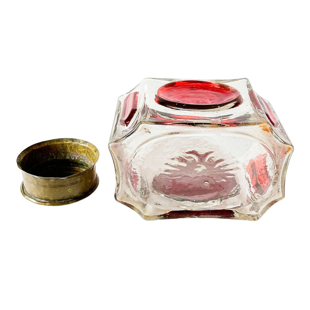 Large Russian Glass Tea Caddies 19c.
